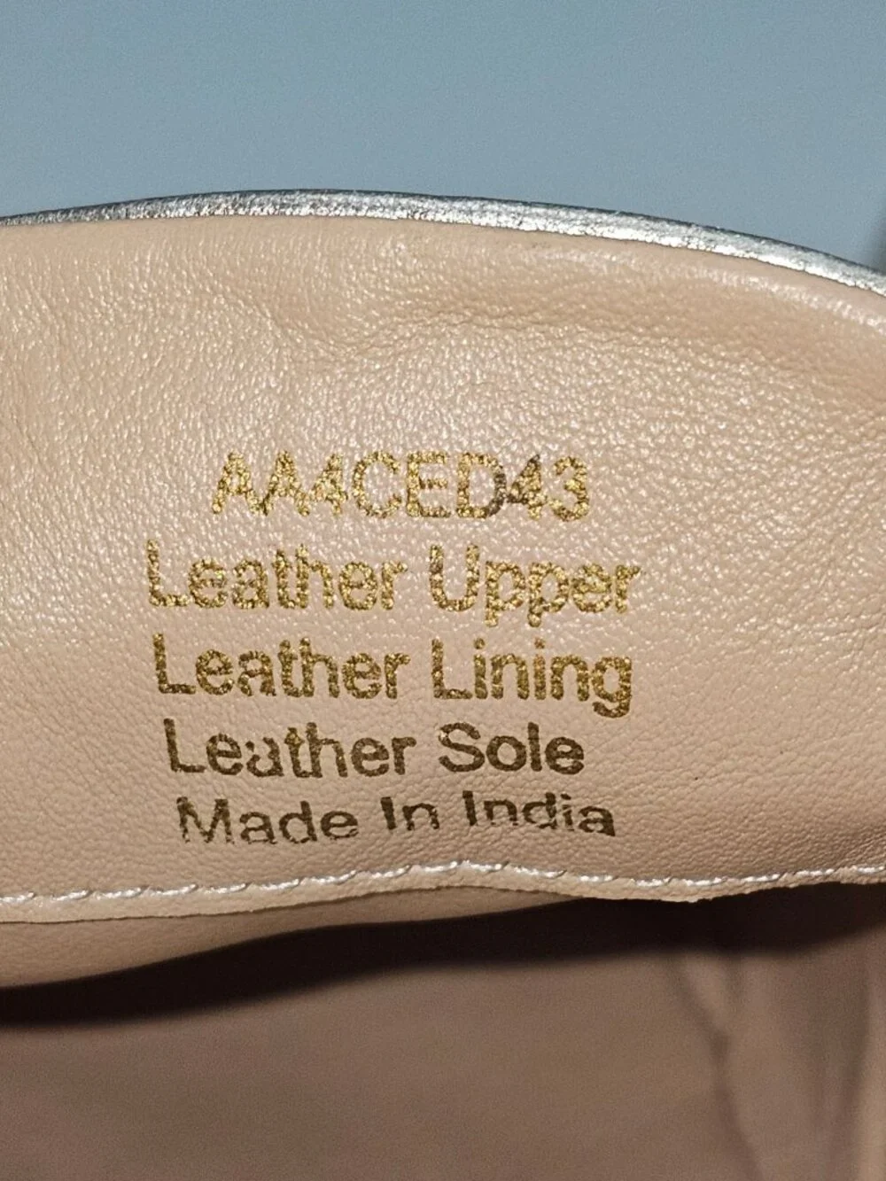 Andre Assous Cedar Featherweights Loafer Womens 10.5 Metallic Gold Leather Flats